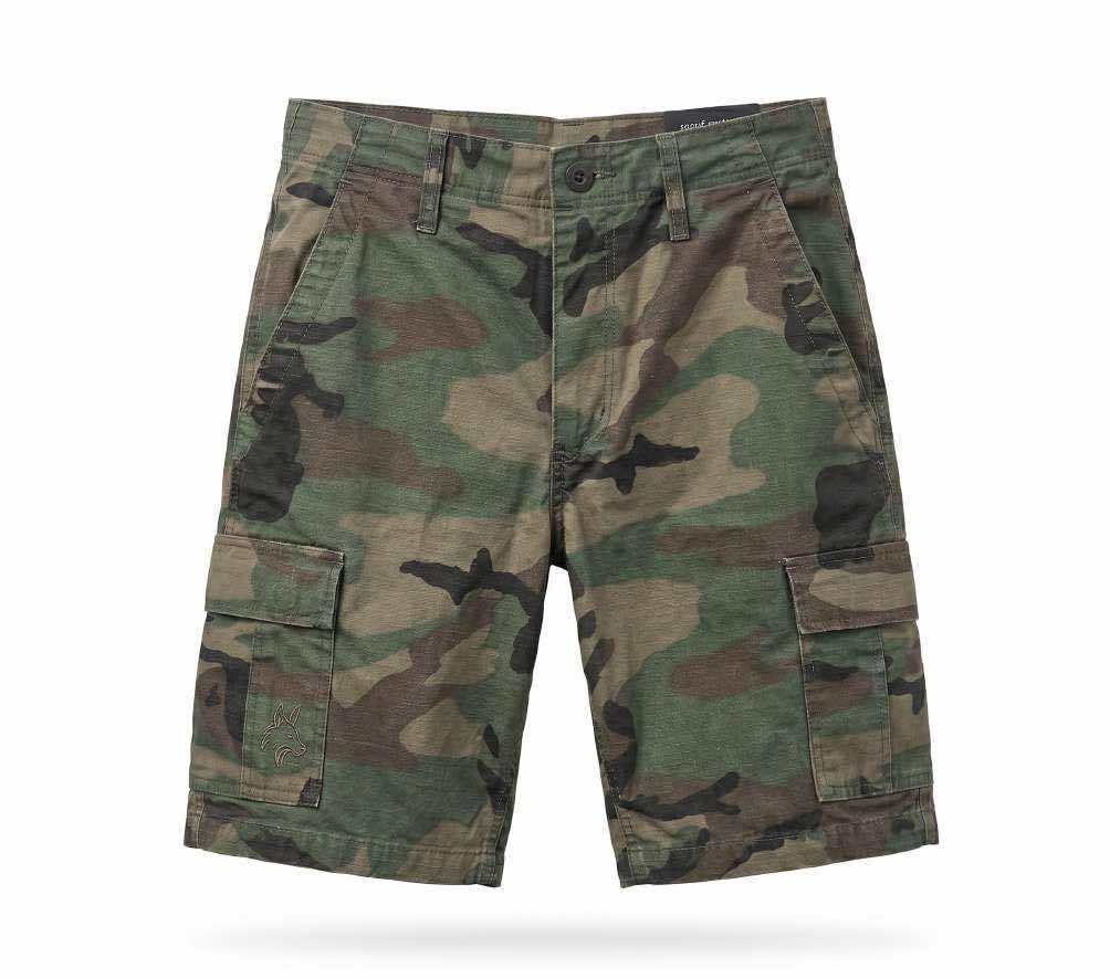 Aardwolf Tactical Cargo Shorts - Woodland Camo